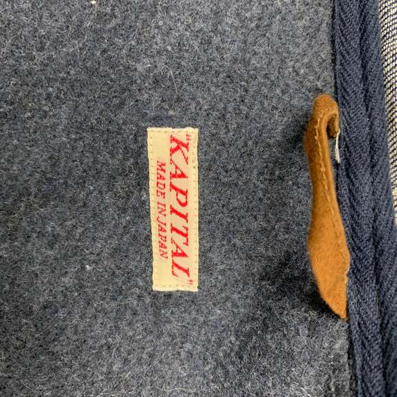 KAPITAL Indigo Contrast Stitch Cotton Hooded Jacket - Picture 6 of 6